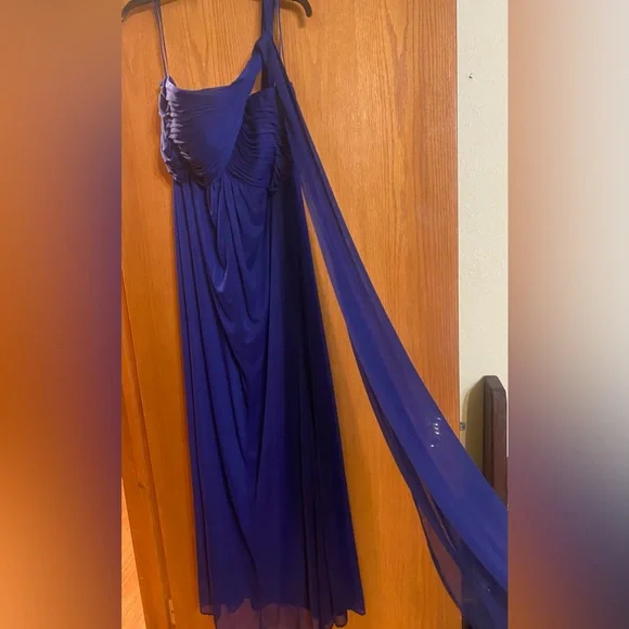 Alex Evenings One Shoulder Pleated Formal Evening Dress Prom Pageant Wedding - Picture 9 of 9